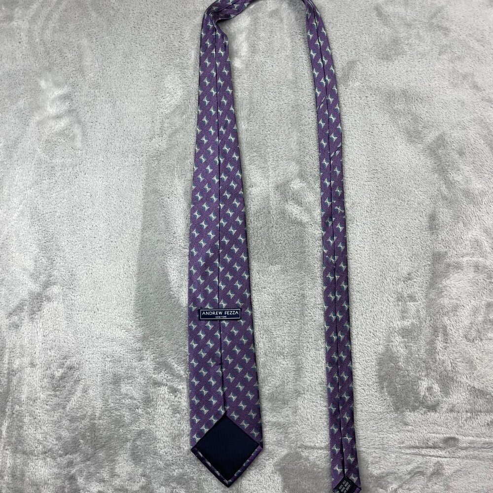 Andrew Fezza Men's Classic 100% Silk Neck Tie - Picture 6 of 6